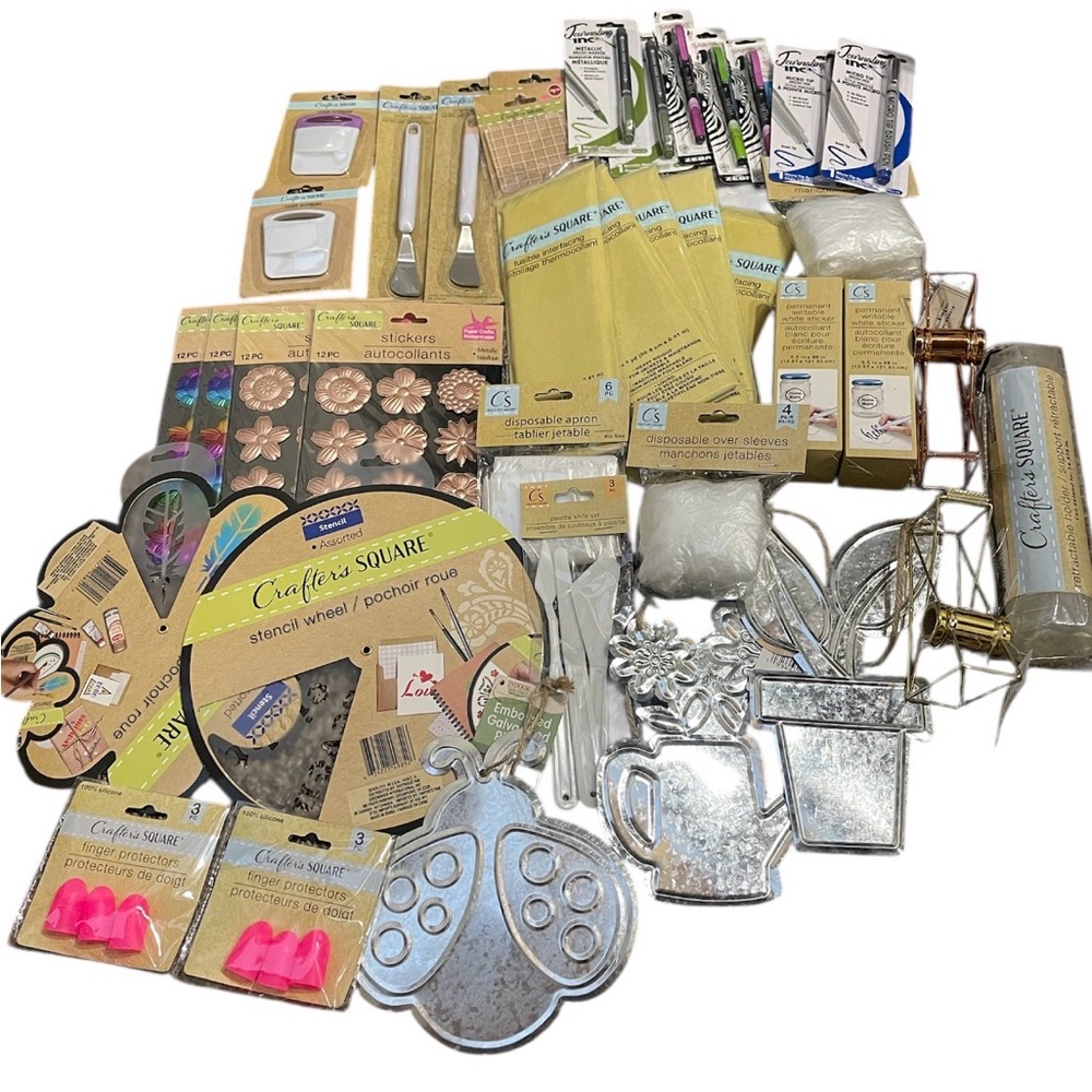 Craft Supplies Set - Silver and Pink